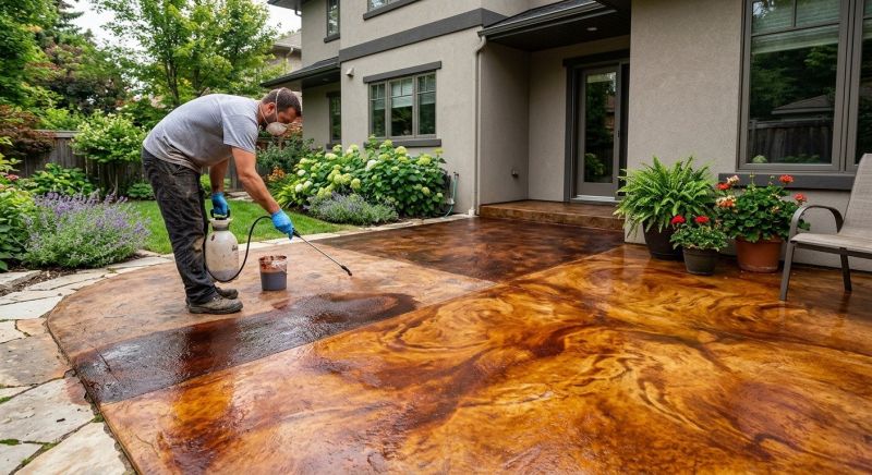 Concrete Floor Staining in Frisco, TX