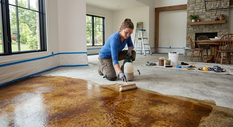 Concrete Staining Service in Frisco, TX