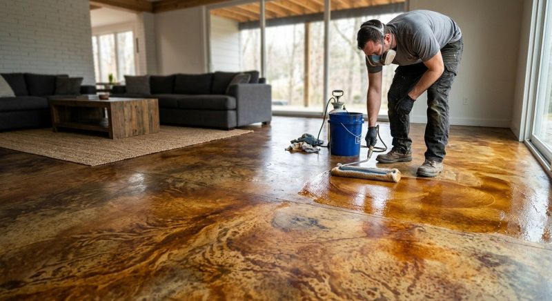 Stained Concrete Installation in Corpus Christi, TX