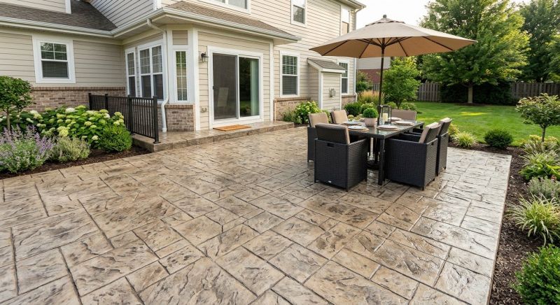 Stamped Concrete Patio Installation in Dallas, TX