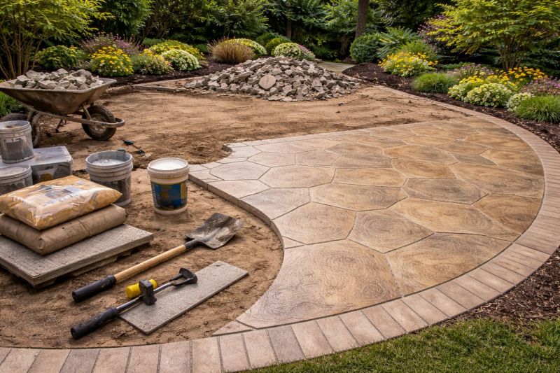 Stamped Concrete Patio Installation in Frisco, TX
