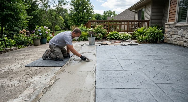 Textured Concrete Installation in Corpus Christi, TX
